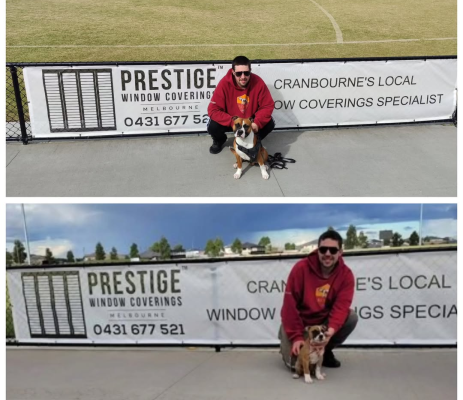 Same jumper,same dog same team!Happy to sponsor cranbourne football club for another year cran (1)